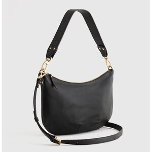 Quince Italian Leather Convertible Crescent Shoulder Bag